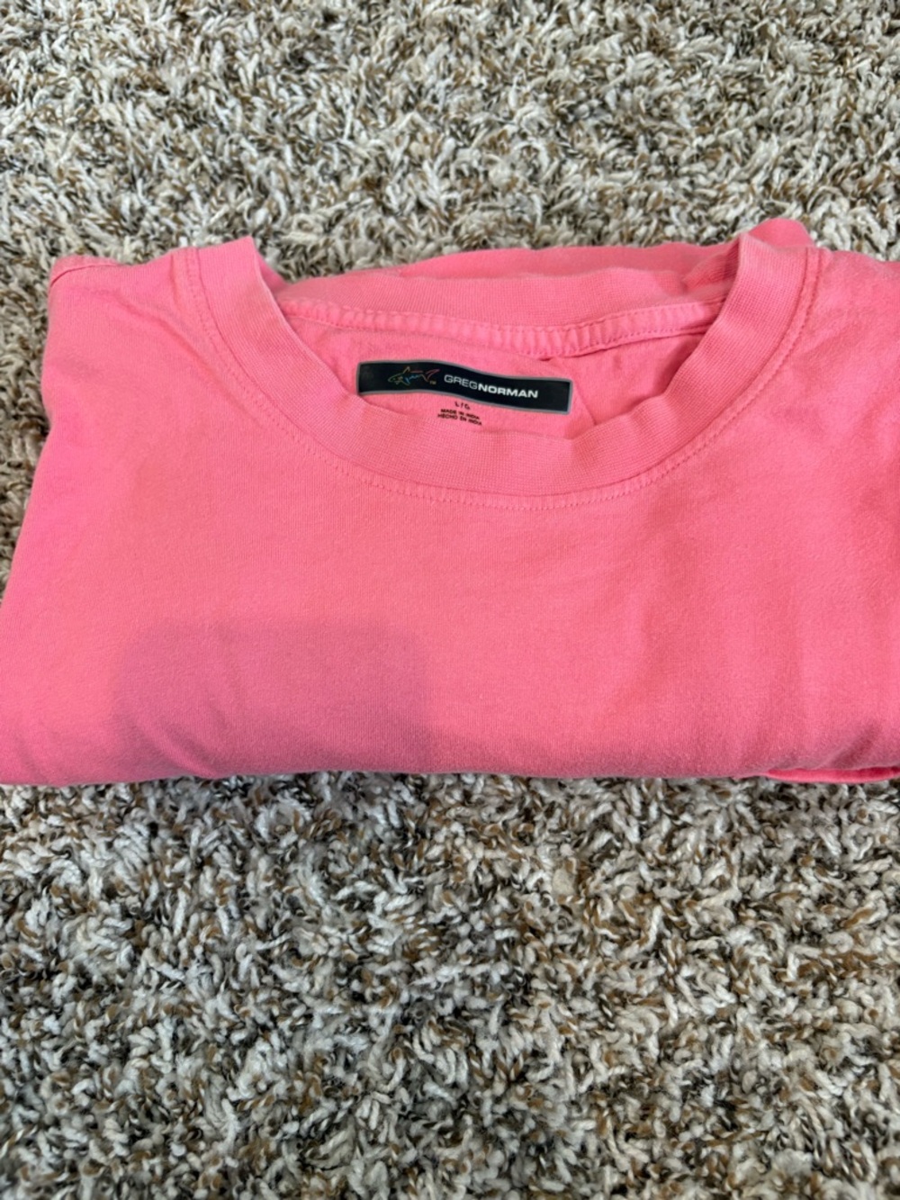 Greg Norman Men's Pink Pocket T-Shirt- Large - Picture 9 of 9